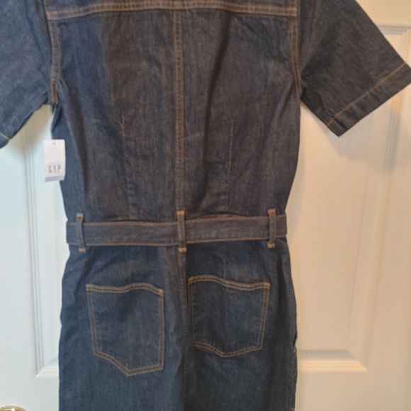 Gorgeous Blue Jean Utility Dress - Picture 3 of 3